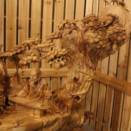 巨型根雕 巨型木雕 工艺品礼品 香樟木香山九老雕刻摆件 厂家直销